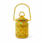 Decorative yellow milk churn